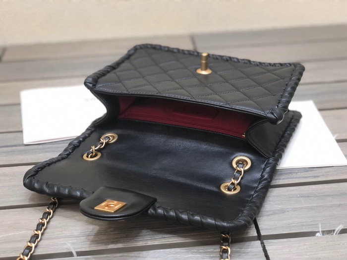 Chanel Lambskin Flap Bag Black AS2496