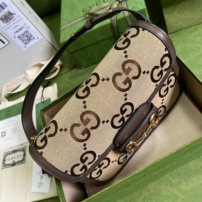 Gucci Horsebit 1955 Small Bag with jumbo GG 602204