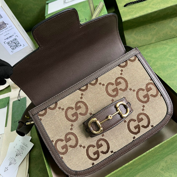 Gucci Horsebit 1955 Small Bag with jumbo GG 602204