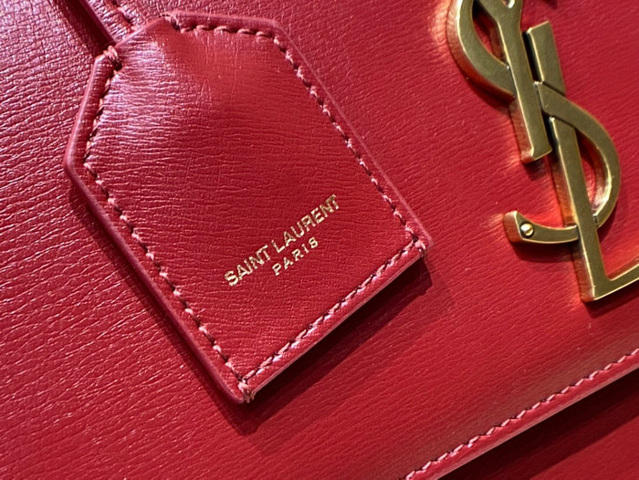 Saint Laurent Sunset Medium Satchel Red 634723