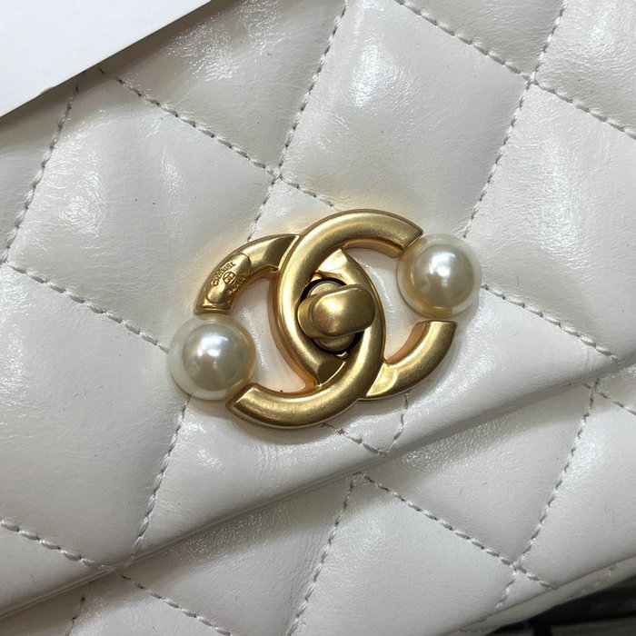 Chanel Small Flap Bag White AS3001