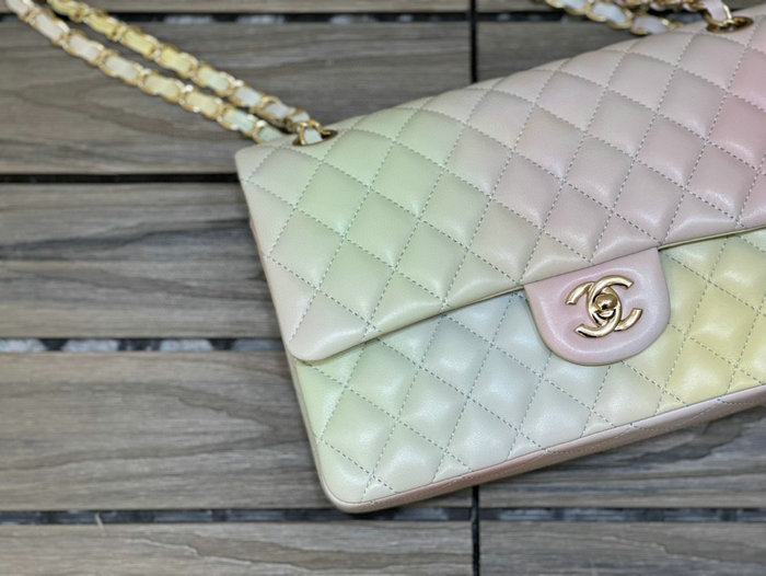 Classic Chanel Lambskin Medium Flap Bag Pink CF1112