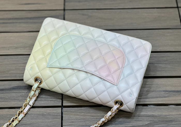 Classic Chanel Lambskin Medium Flap Bag Pink CF1112