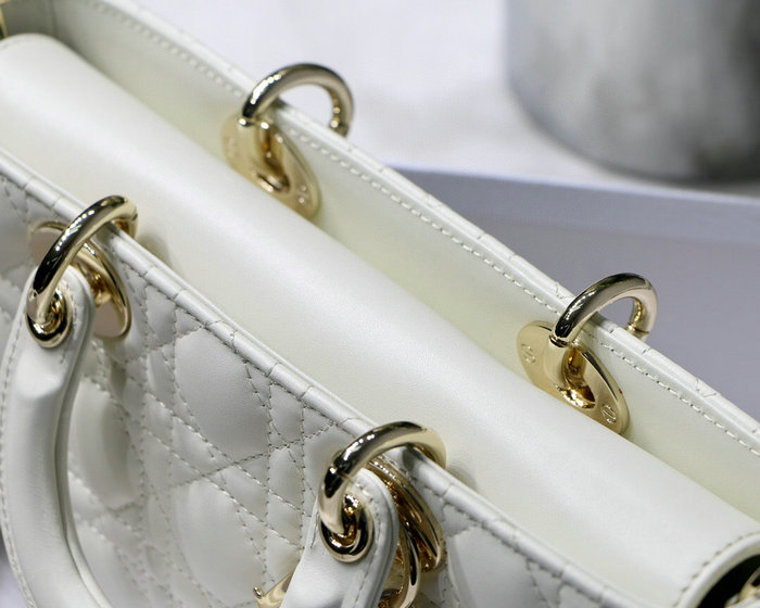 Lady D-joy Lambskin Bag White D6001