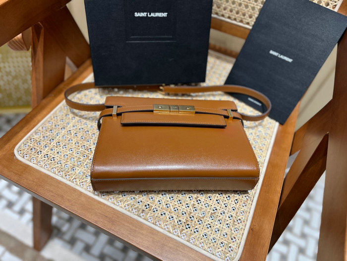 Saint Laurent Manhattan Small Shoulder Bag Brown 675626