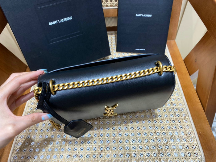 Saint Laurent Medium Sunset Bag Black with Gold 442906