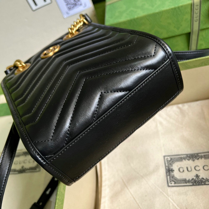 Gucci GG Marmont matelasse mini bag Black 696123