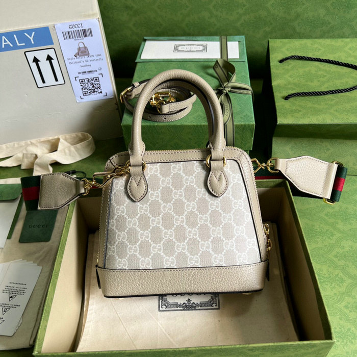 Gucci Horsebit 1955 Small Handbag White 677212