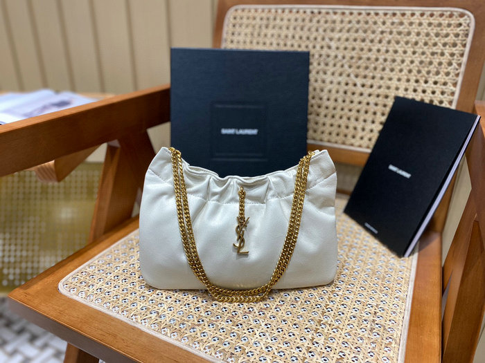 Saint Laurent Monogramme Hobo Bag White 681632