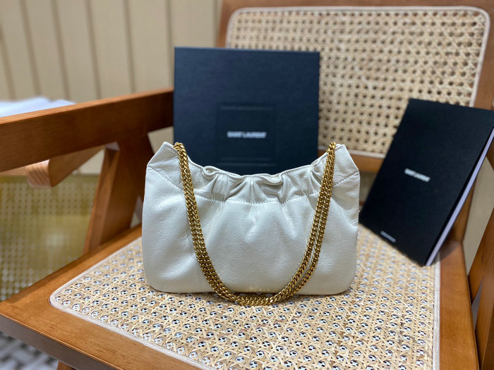 Saint Laurent Monogramme Hobo Bag White 681632