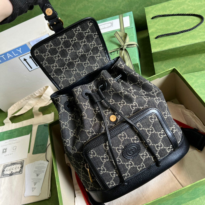 Gucci Backpack with Interlocking G Black 674147