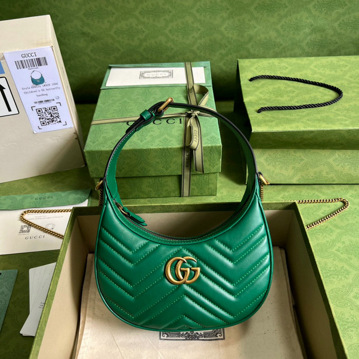 Gucci GG Marmont half-moon-shaped mini bag Green 699514