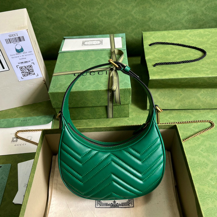 Gucci GG Marmont half-moon-shaped mini bag Green 699514