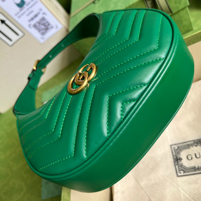 Gucci GG Marmont half-moon-shaped mini bag Green 699514