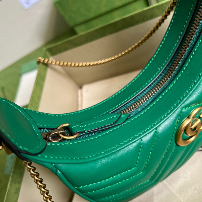 Gucci GG Marmont half-moon-shaped mini bag Green 699514