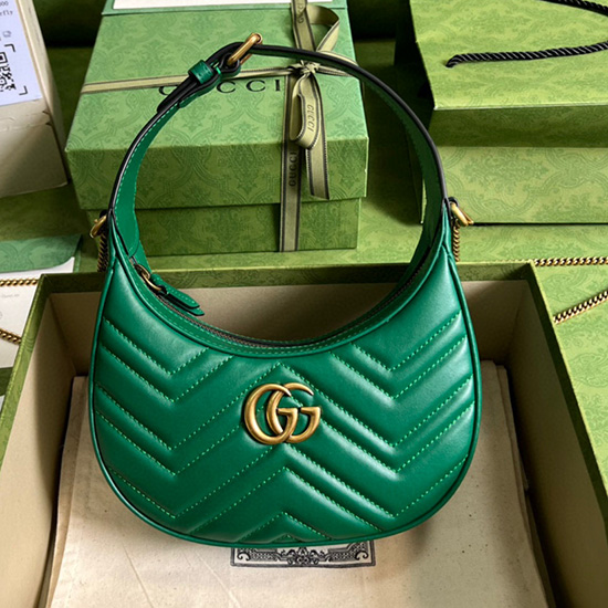 Gucci GG Marmont half-moon-shaped mini bag Green 699514