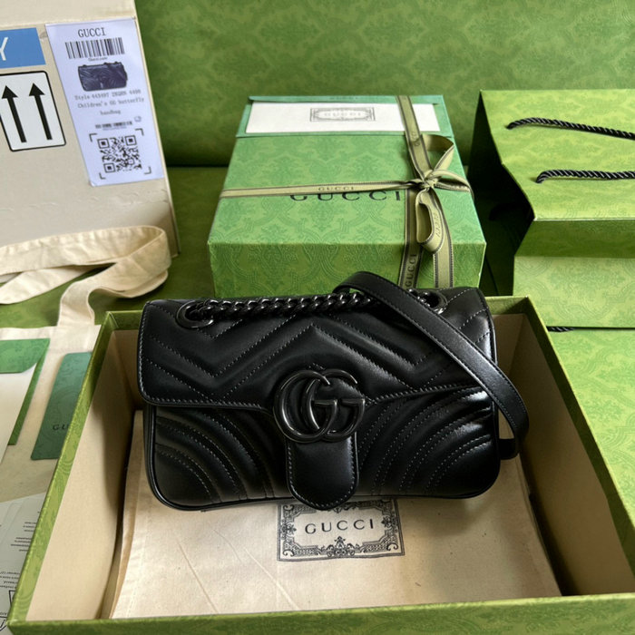 Gucci GG Marmont matelasse mini bag Black 446744