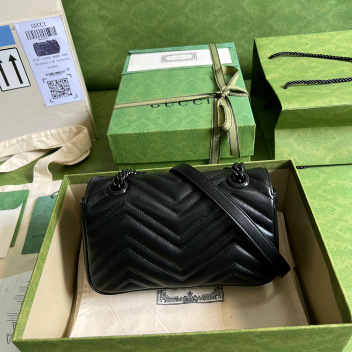 Gucci GG Marmont matelasse mini bag Black 446744