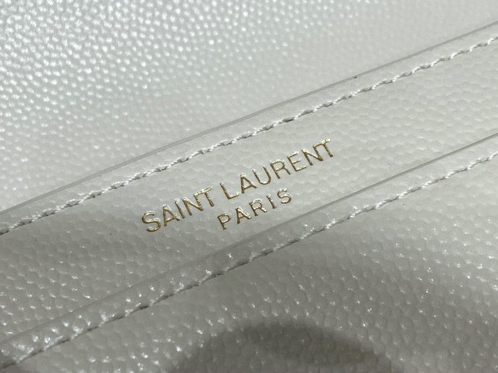 Saint Laurent Cassandra Medium Chain Bag White 532750