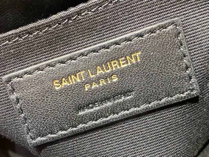 Saint Laurent Vinyle Round Camera Bag Black 610436