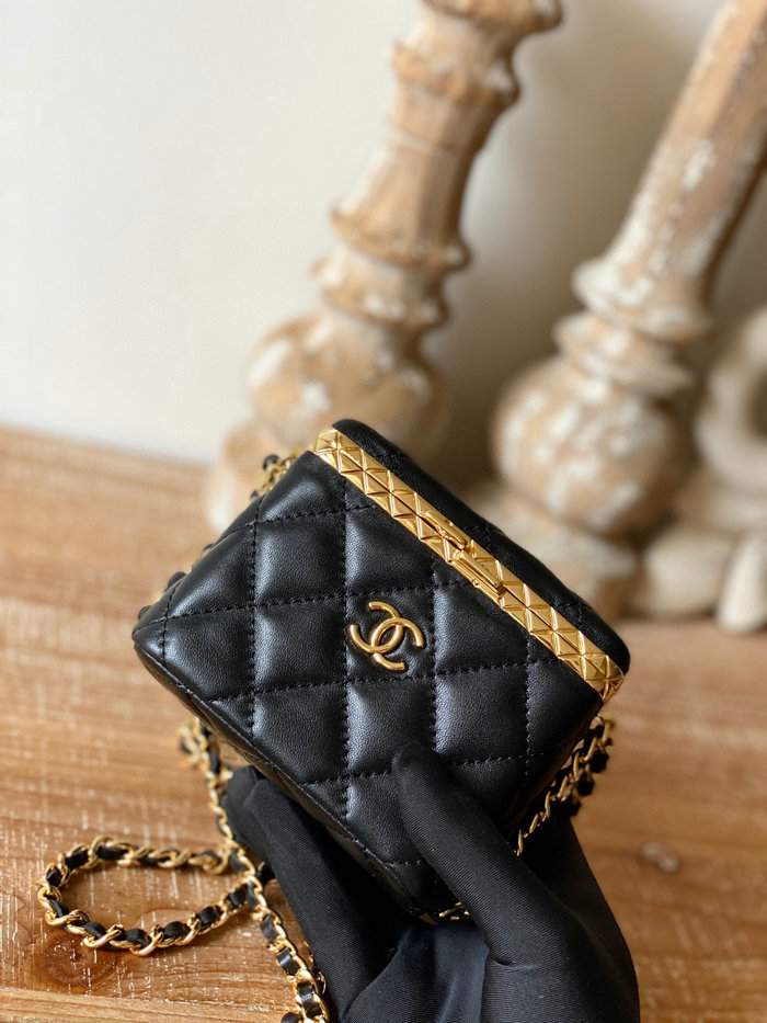 Chanel Small Vanity with Chain Black AP2717