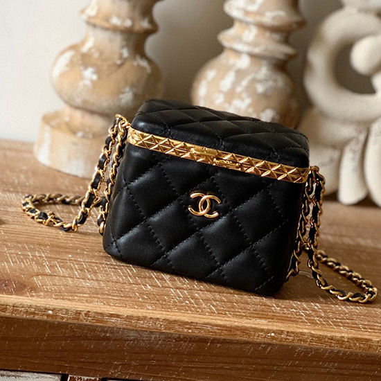 Chanel Small Vanity with Chain Black AP2717