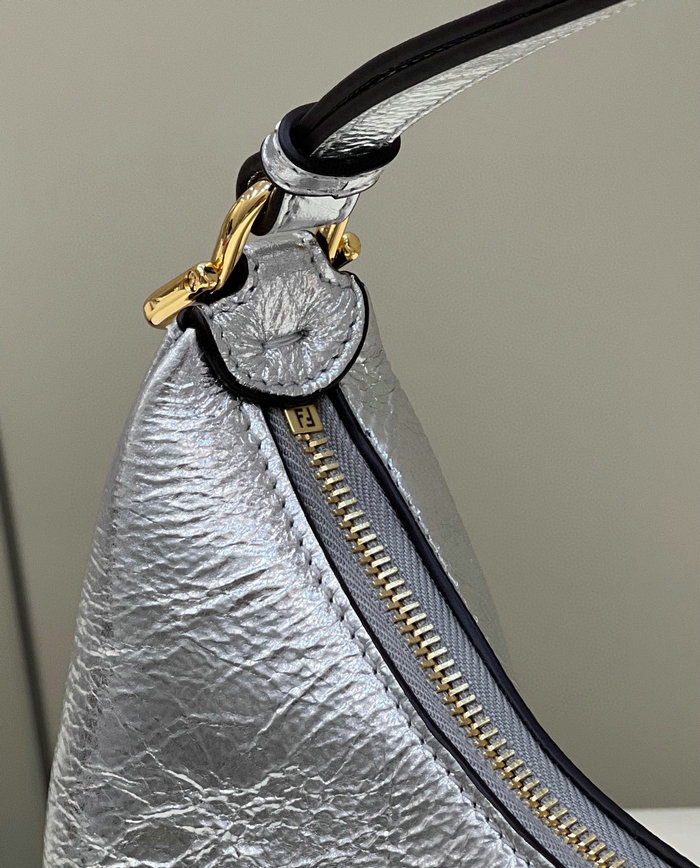 Fendi Fendigraphy Small Leather Bag Silver F80056