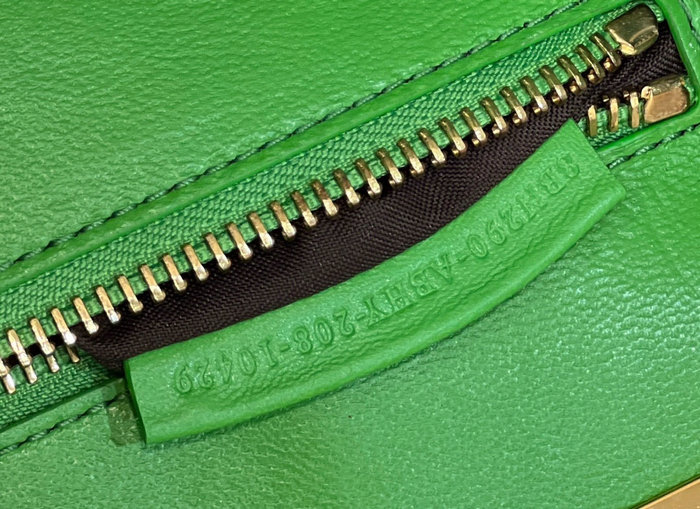 Fendi Interlace Leather Peekaboo Green F0705