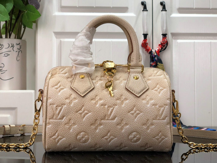 Louis Vuitton Speedy Bandouliere 20 Pale Beige M46163