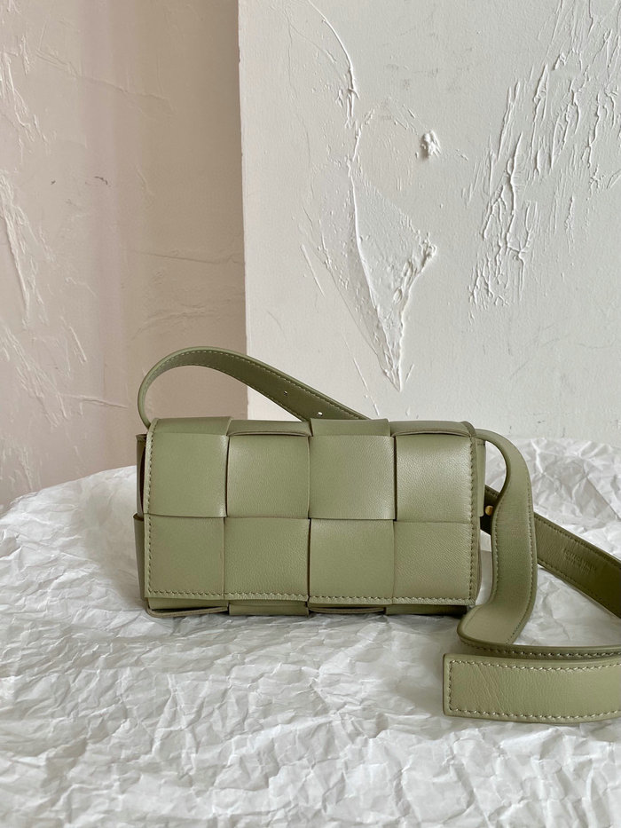 Bottega Veneta Lambskin Mini Cassette Green B69367