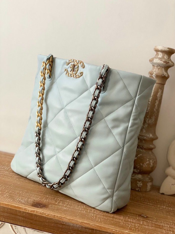 CHANEL 19 SHOPPING BAG Blue AS3519