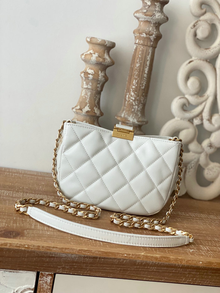 Chanel SMALL HOBO BAG White AS3475