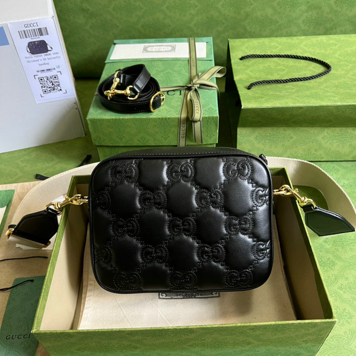 Gucci GG Matelasse leather small bag Black 702234