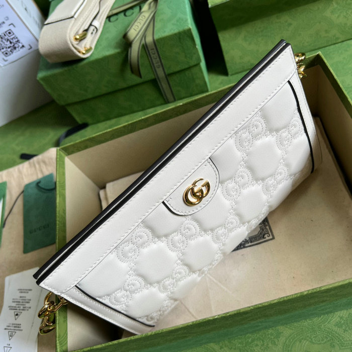 Gucci GG Matelasse leather small bag White 702200