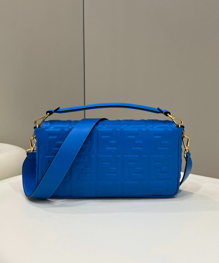 Fendi Baguette Leather Bag Blue F0192