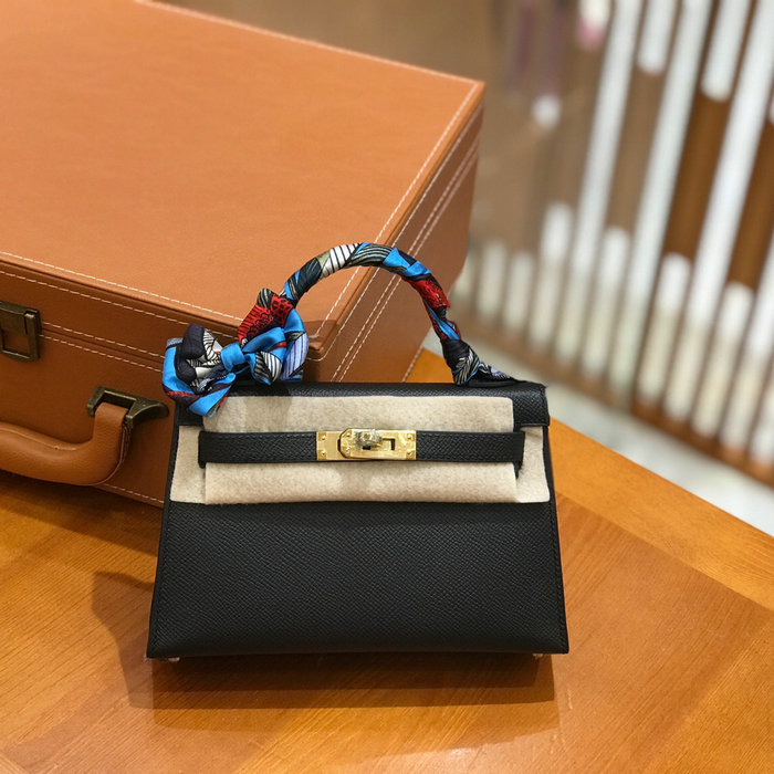 Hermes Mini Kelly II Bag Black H82401