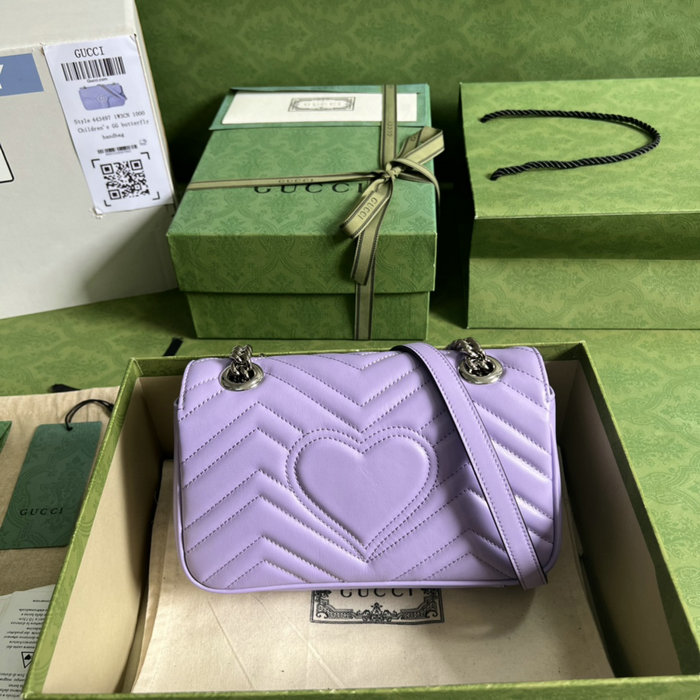 Gucci GG Marmont matelasse mini bag Lilac 446744