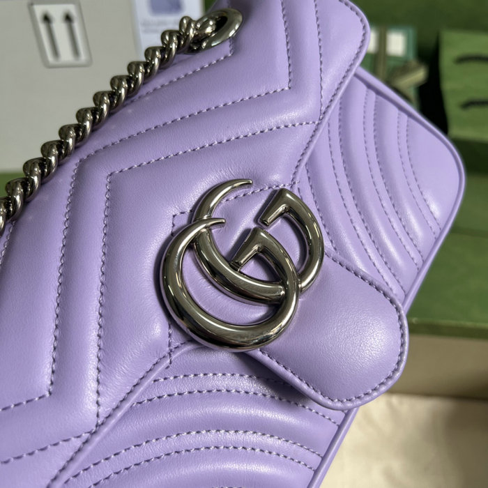 Gucci GG Marmont matelasse mini bag Lilac 446744