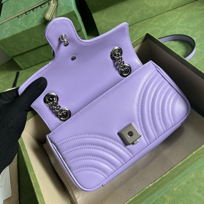 Gucci GG Marmont matelasse mini bag Lilac 446744