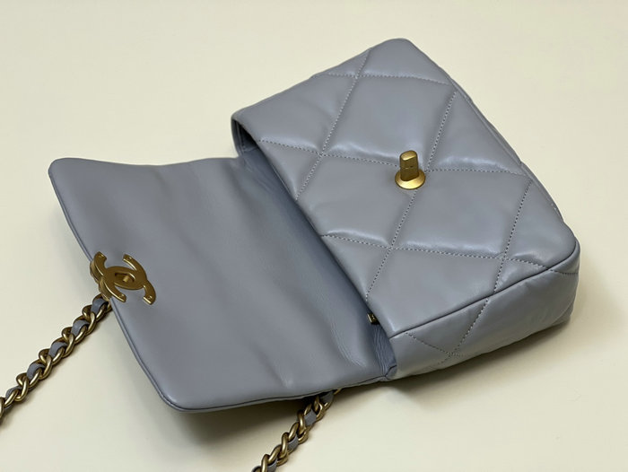 Chanel 19 Lambskin Flap Handbag Grey AS1160