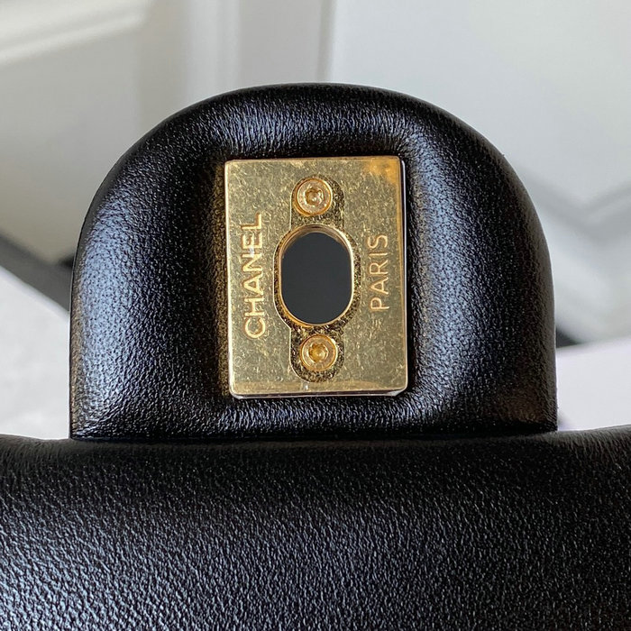 Chanel Lambskin Mini Shoulder Bag Black AS3748