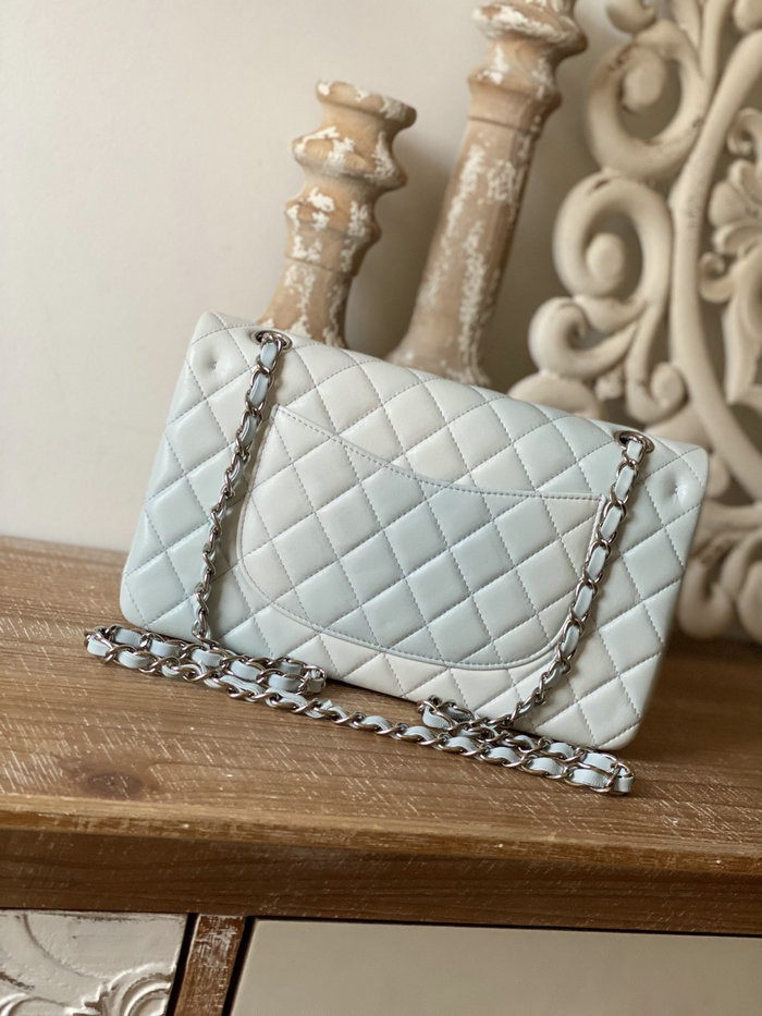 Classic Chanel Lambskin Medium Flap Bag Blue CF1112