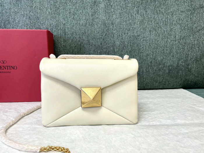 Valentino Garavani One Stud Shoulder Bag White V1215