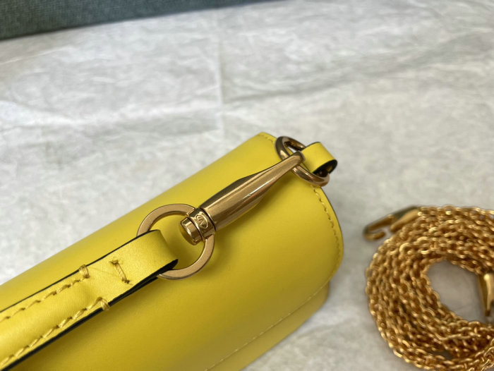 Valentino Loco Calfskin Shoulder Bag Yellow V1133L