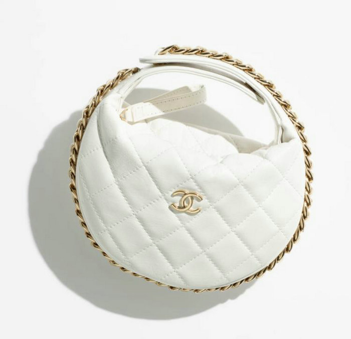 Chanel Lambskin Pouch White AP3095