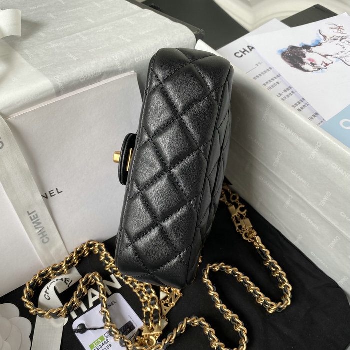 Chanel Lambskin Flap Bag Black AS3442