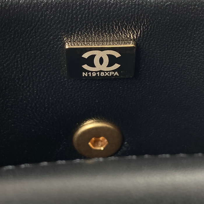 Chanel Lambskin Flap Bag Black AS3442