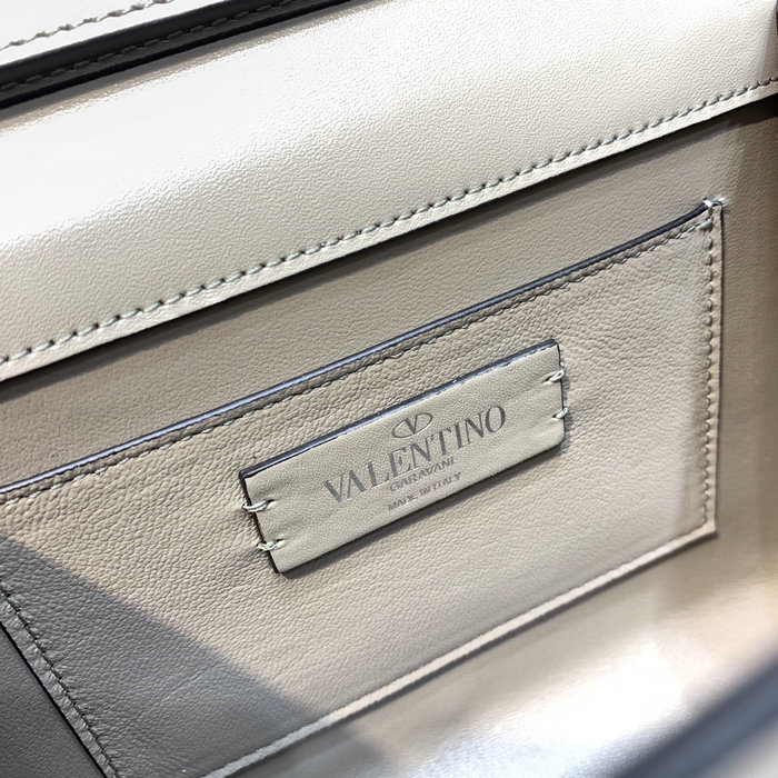 Valentino Mini Vsling Handbag With Rhinestones Grey V0097