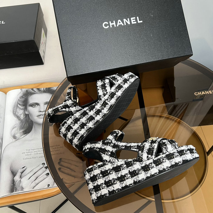 Chanel Wedge Sandals CS04043