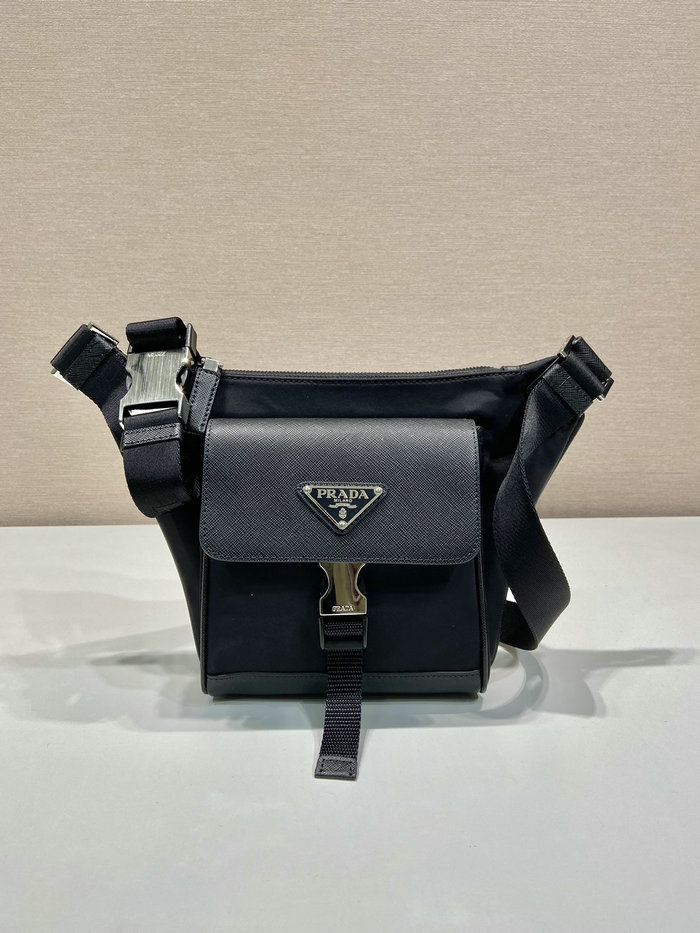 Prada Re-Nylon and Saffiano leather shoulder bag 2VH160